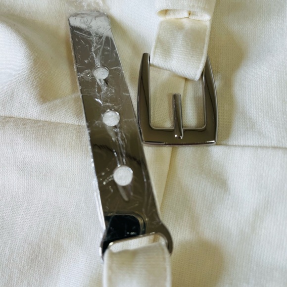 Jennifer Lopez white dress size 14P with silver belt attached. New without tag. - Picture 6 of 6